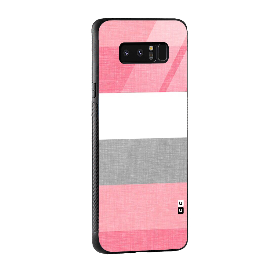 Shades Pink Stripes Glass Back Case for Galaxy Note 8