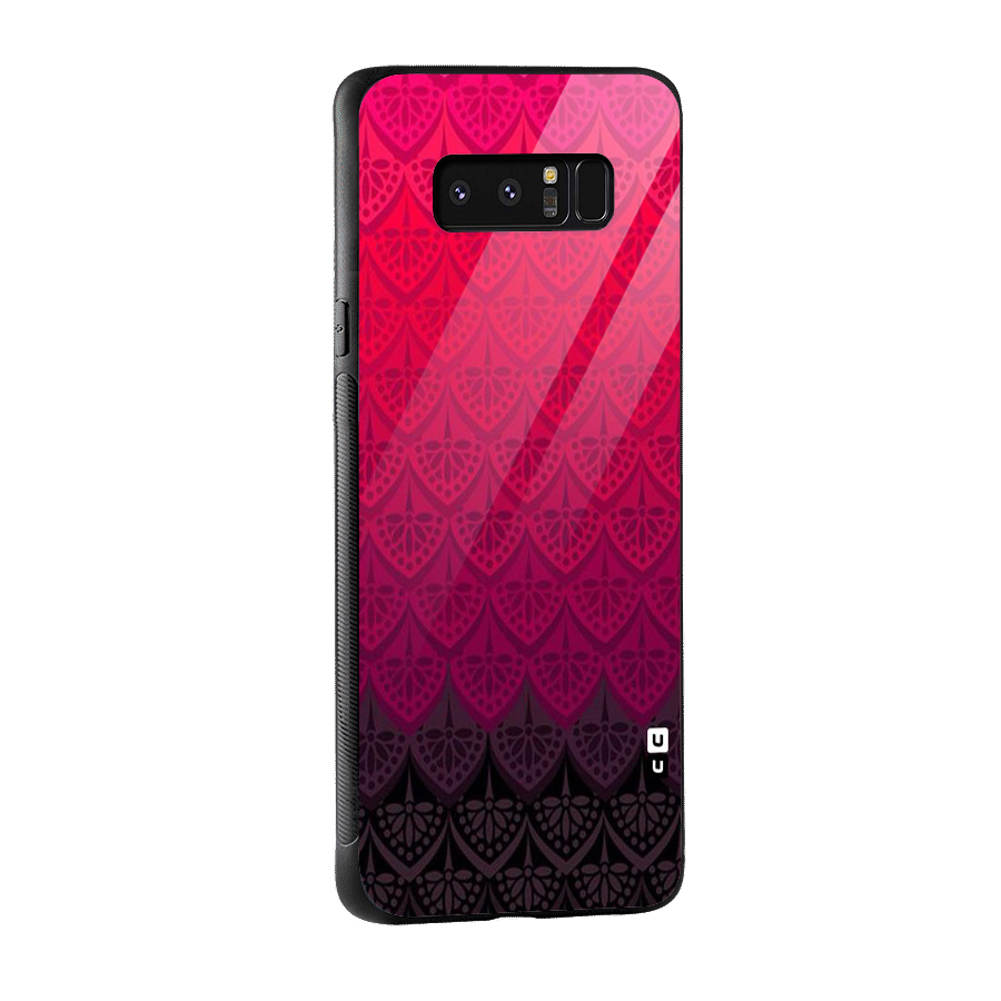 Shades Red Design Glass Back Case for Galaxy Note 8