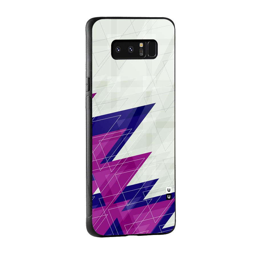 Sharp Abstract Design Glass Back Case for Galaxy Note 8