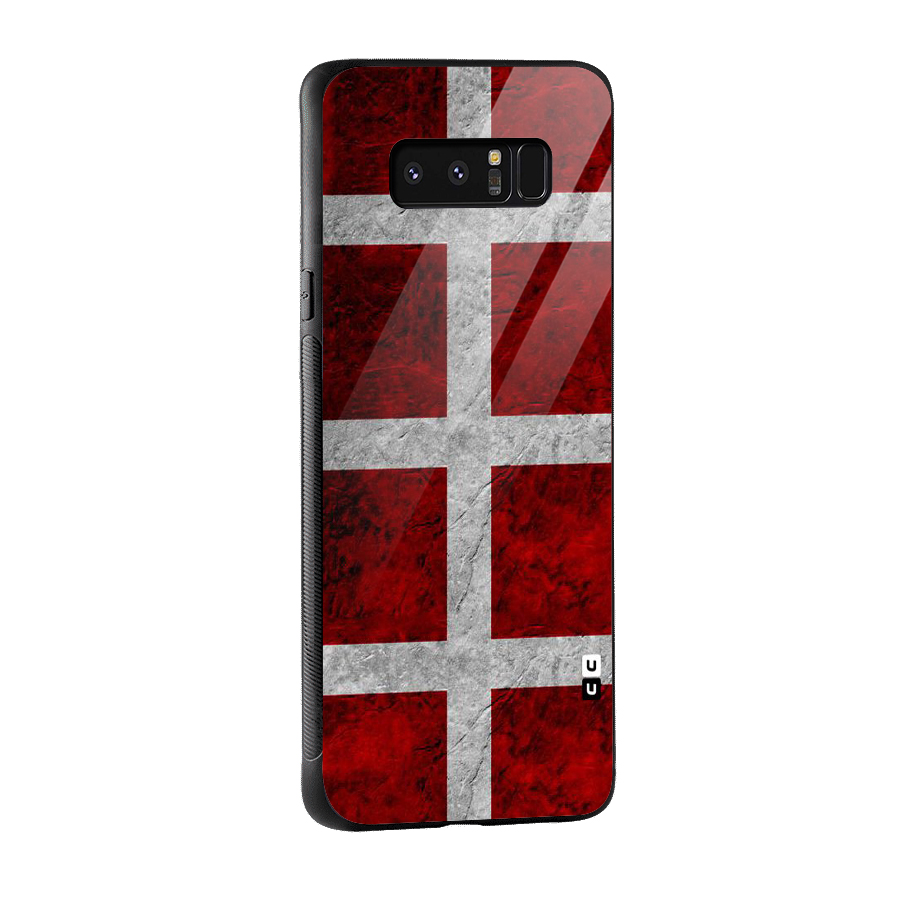 Silver Lines Glass Back Case for Galaxy Note 8