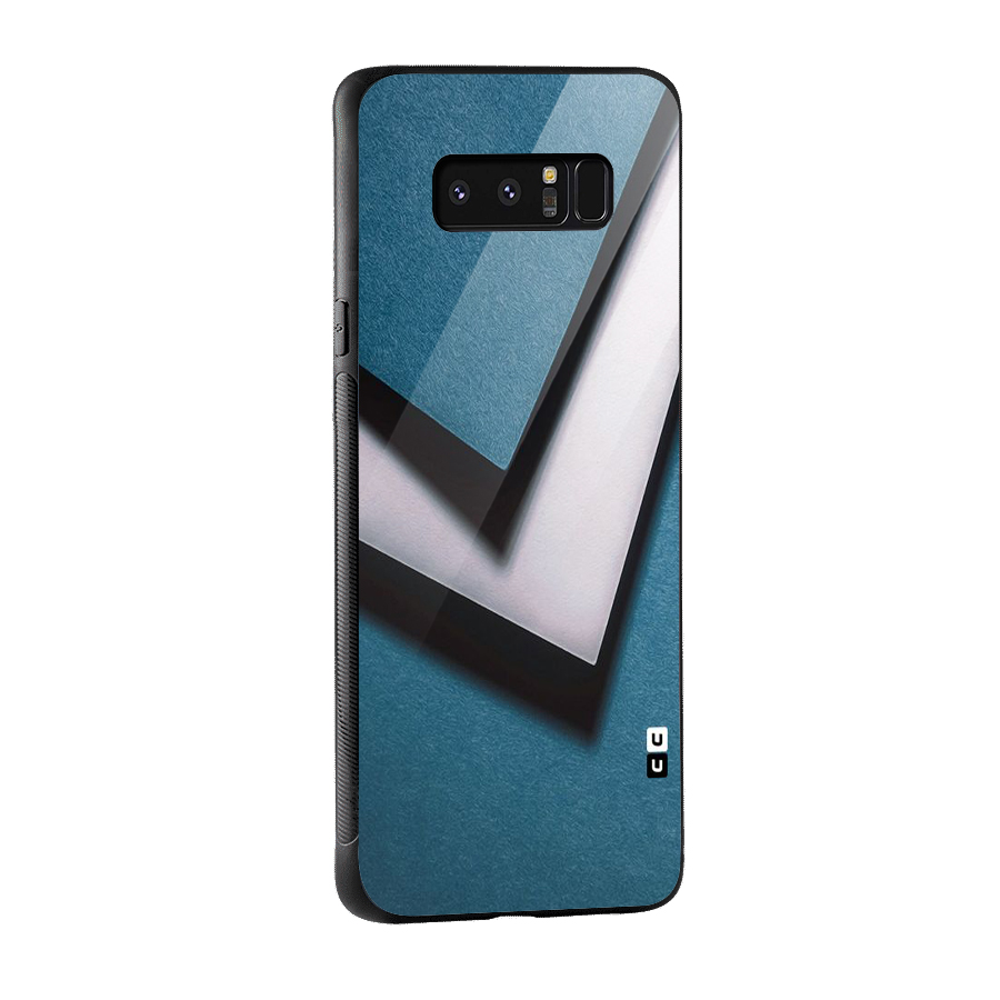 Simple Right Tick Glass Back Case for Galaxy Note 8
