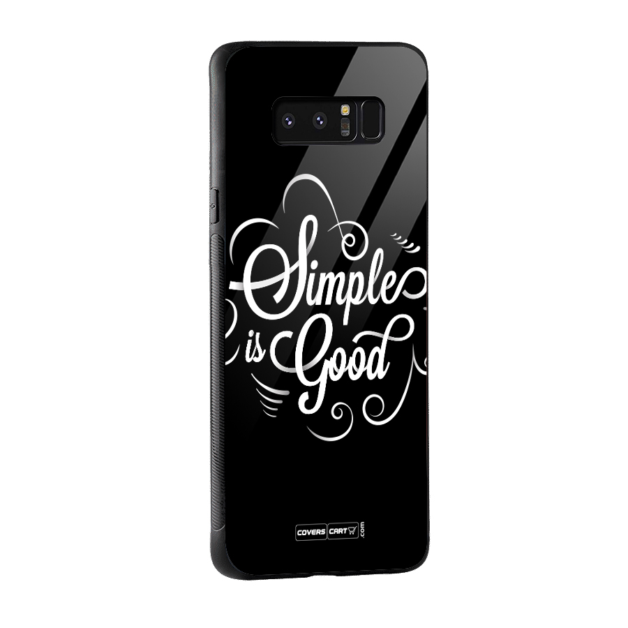 Simple is Good Glass Back Case for Galaxy Note 8
