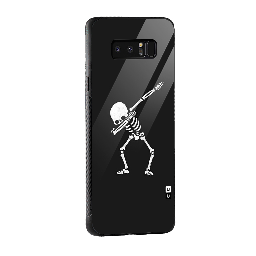 Skeleton Dab White Glass Back Case for Galaxy Note 8