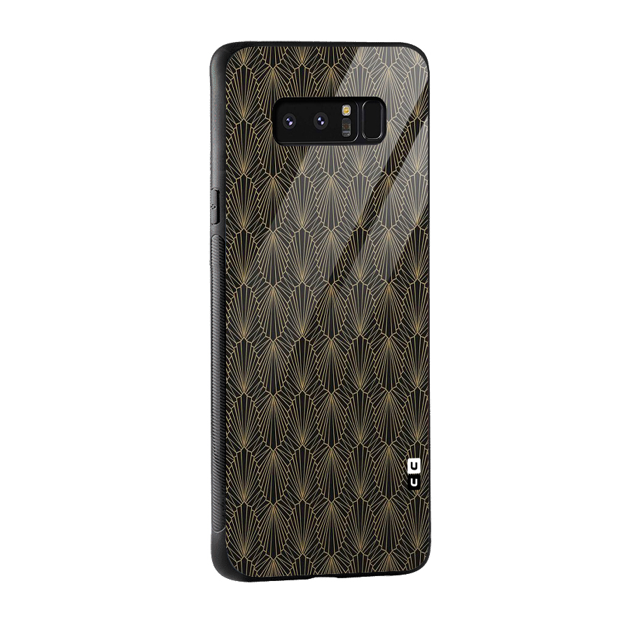 Small Hills Lines Glass Back Case for Galaxy Note 8
