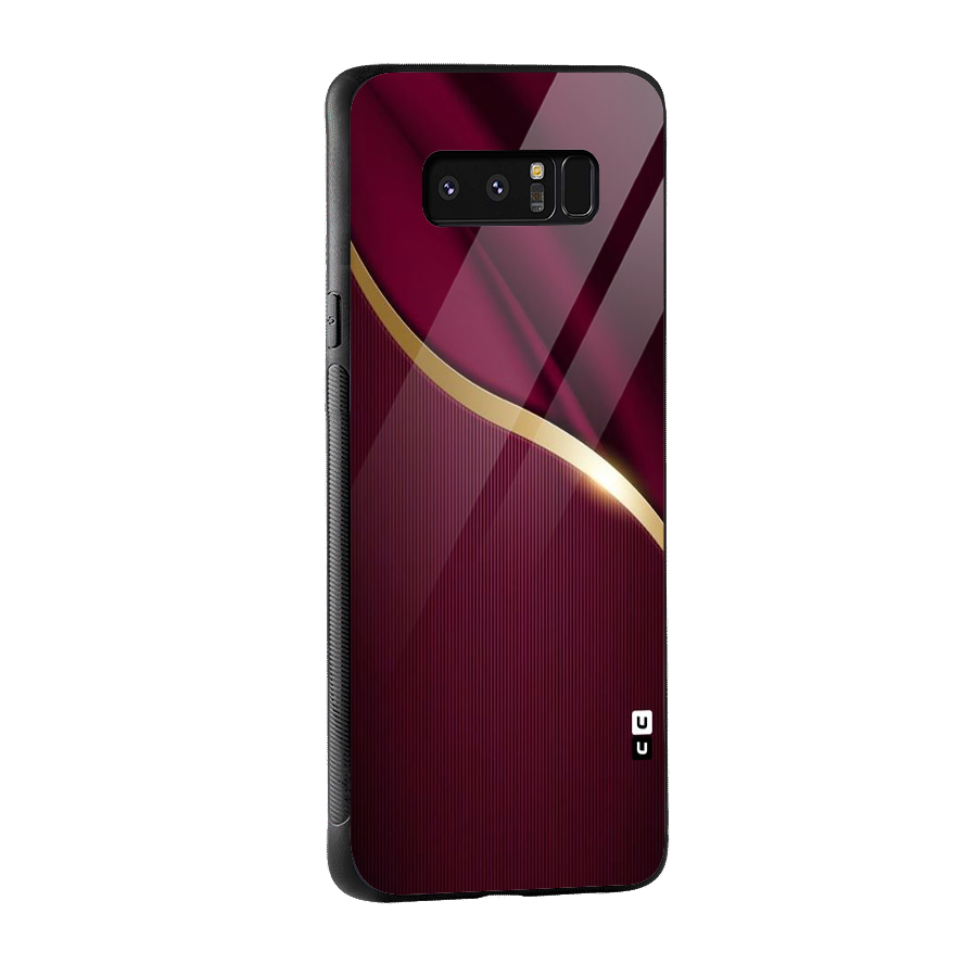 Smooth Maroon Glass Back Case for Galaxy Note 8