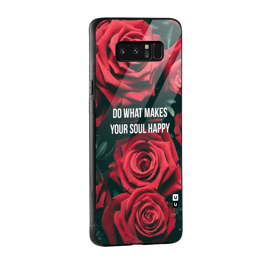 Soul Happy Glass Back Case for Galaxy Note 8