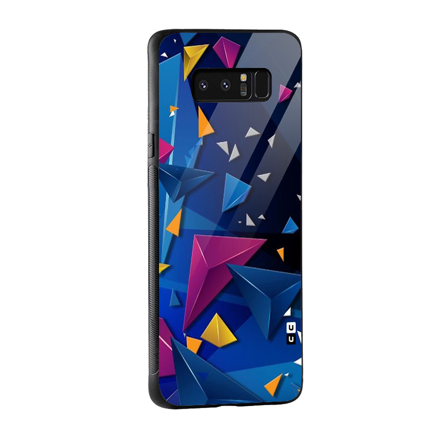 Space Colored Triangles Glass Back Case for Galaxy Note 8