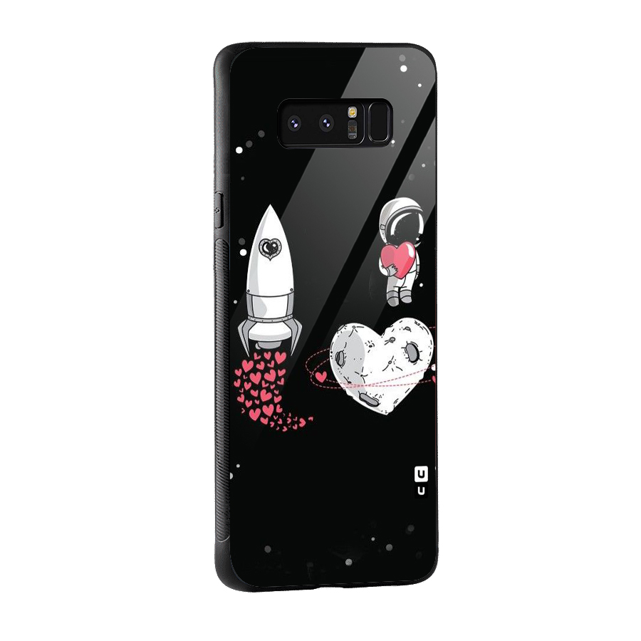 Spaceman Love Glass Back Case for Galaxy Note 8