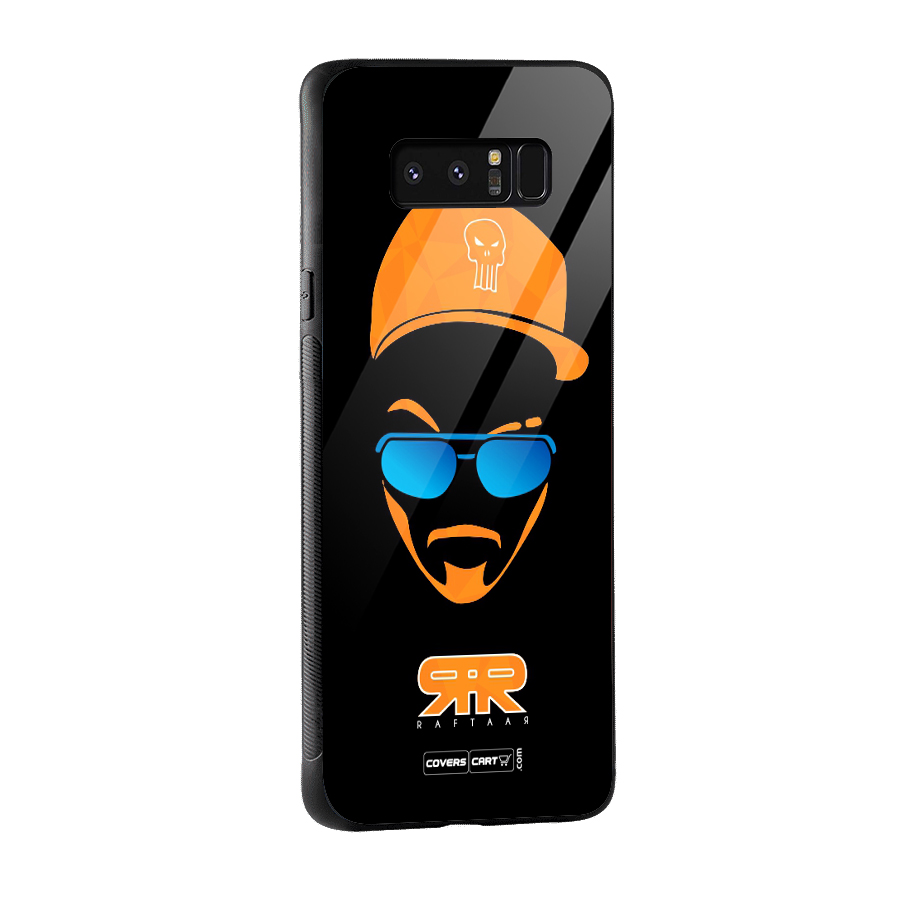 Special Raftaar Edition Orange Glass Back Case for Galaxy Note 8