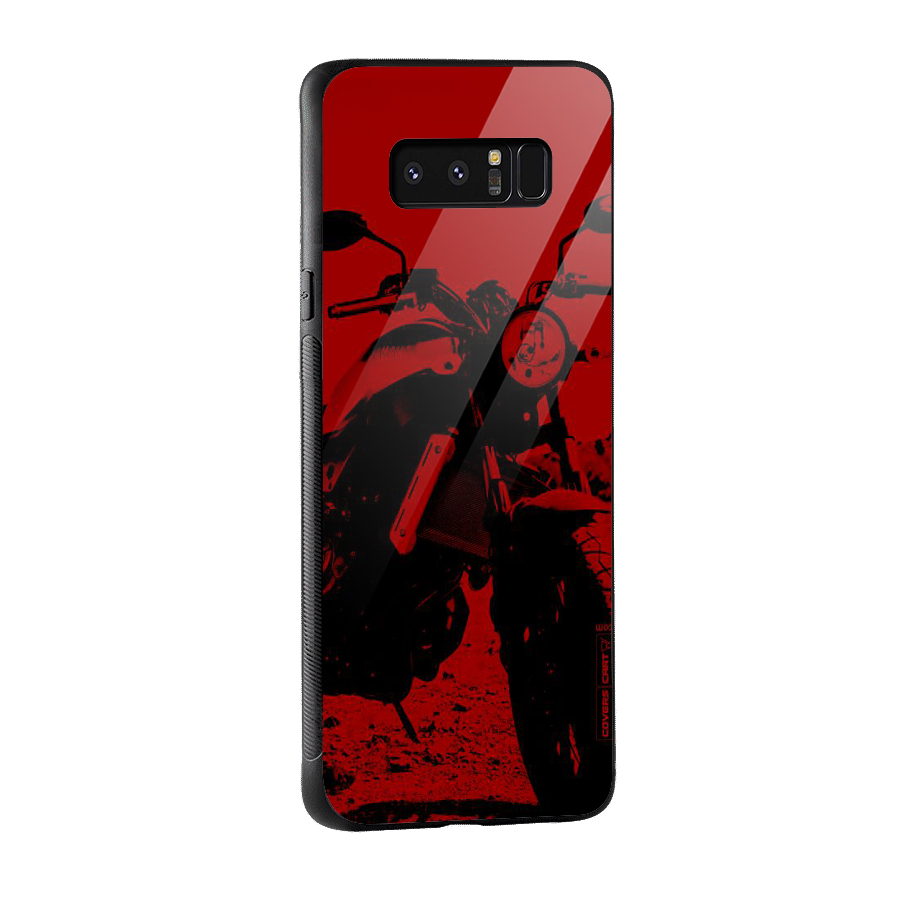 Stylish Ride Red Glass Back Case for Galaxy Note 8