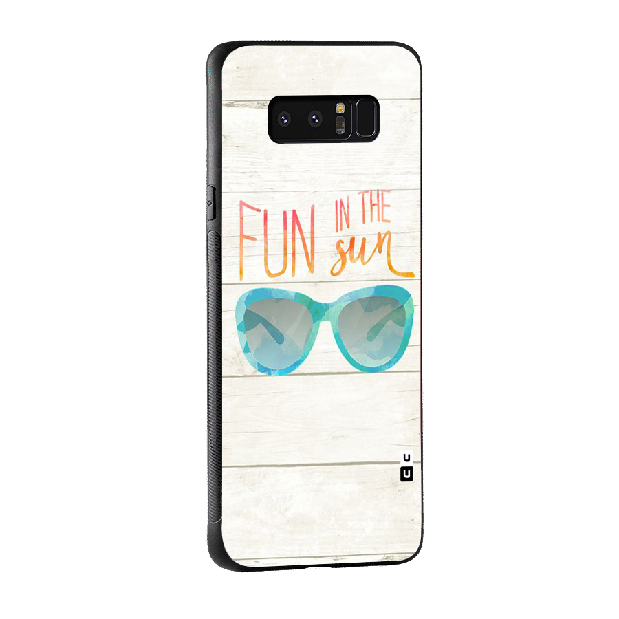 Sun Fun Glass Back Case for Galaxy Note 8