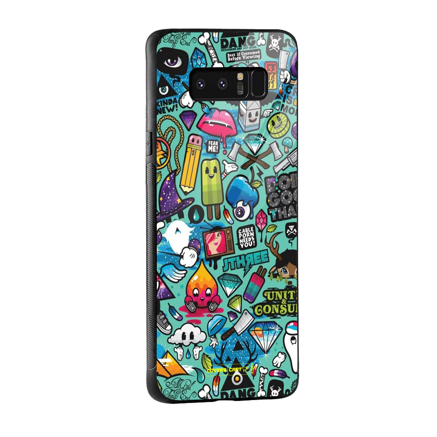 Sweet Candies Glass Back Case for Galaxy Note 8