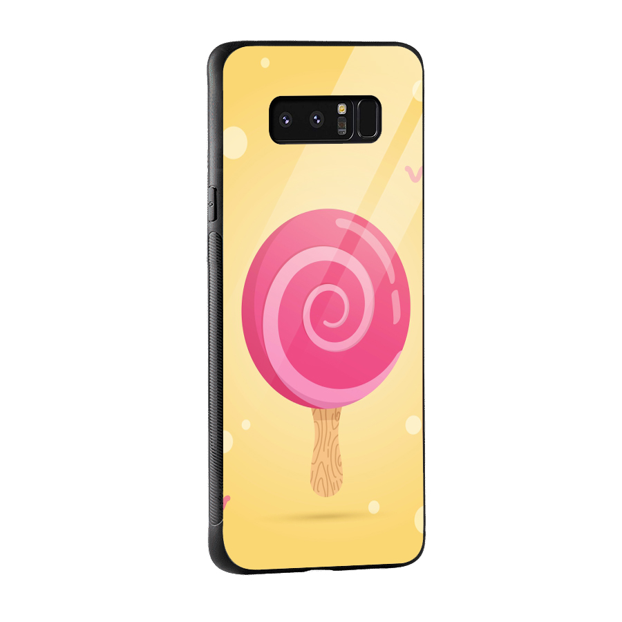 Swirl Ice Cream Glass Back Case for Galaxy Note 8