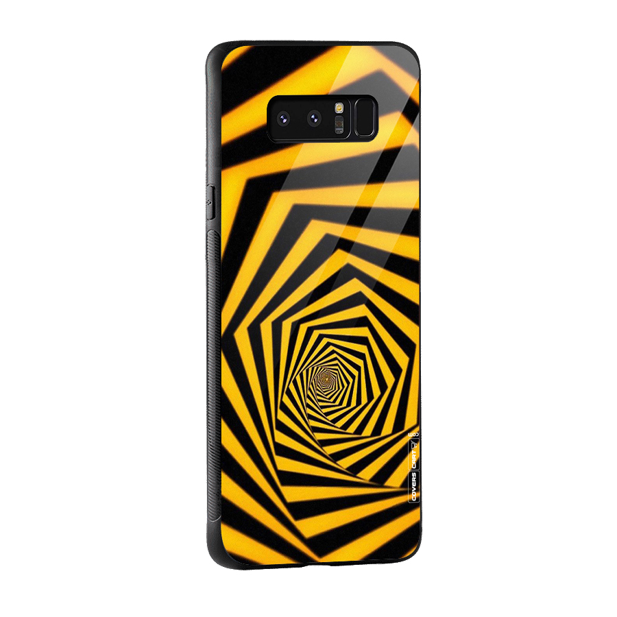 Taxi Pattern Glass Back Case for Galaxy Note 8