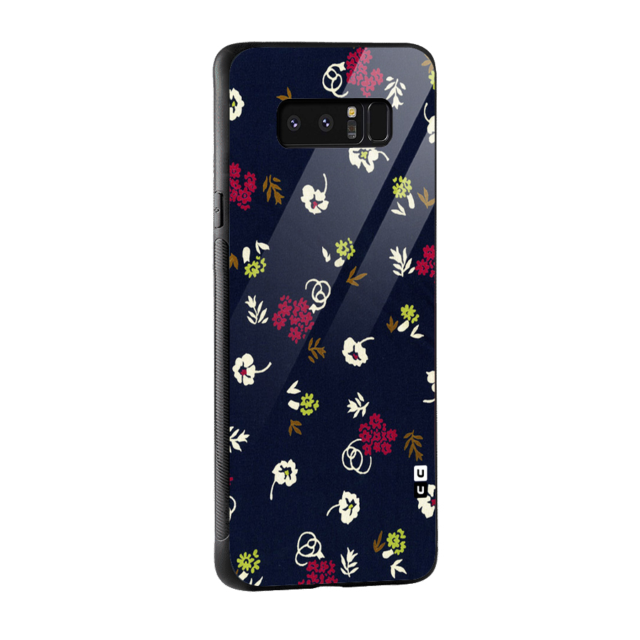 Tiny Flowers Glass Back Case for Galaxy Note 8