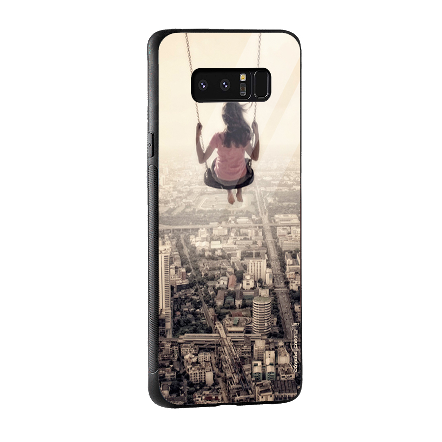 Top Of The World Glass Back Case for Galaxy Note 8
