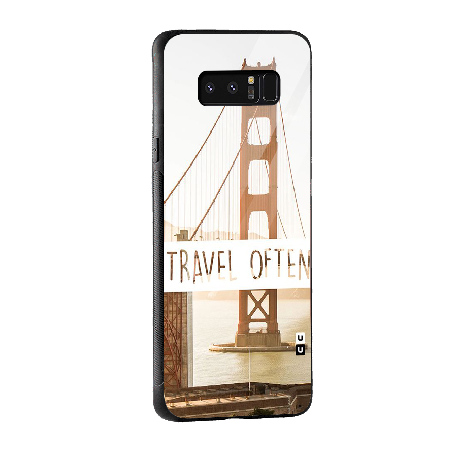 Travel Often Glass Back Case for Galaxy Note 8