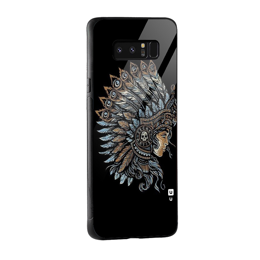 Tribal Design Glass Back Case for Galaxy Note 8