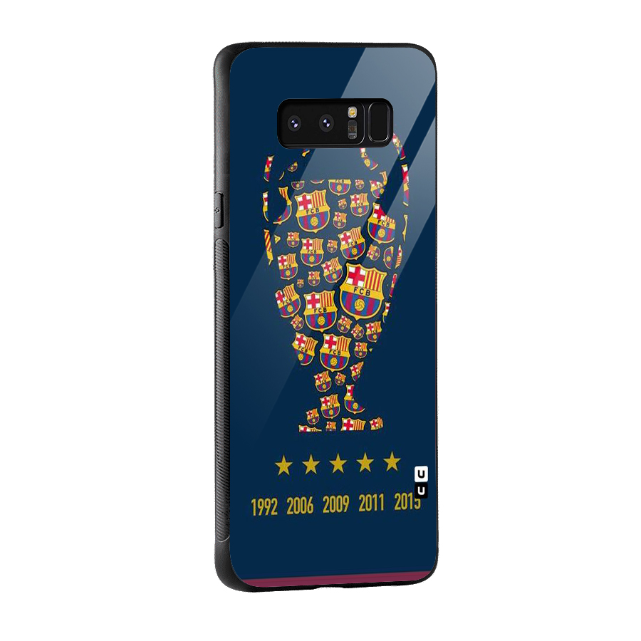 Trophy Team Glass Back Case for Galaxy Note 8