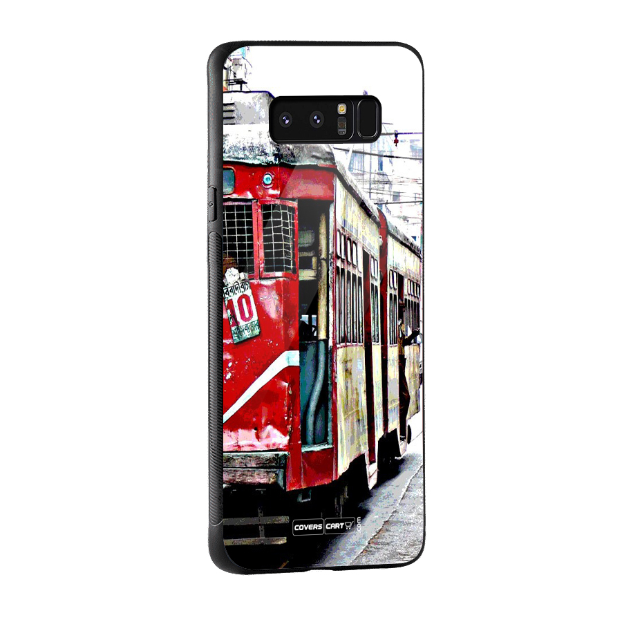 Vintage Citystyle Glass Back Case for Galaxy Note 8