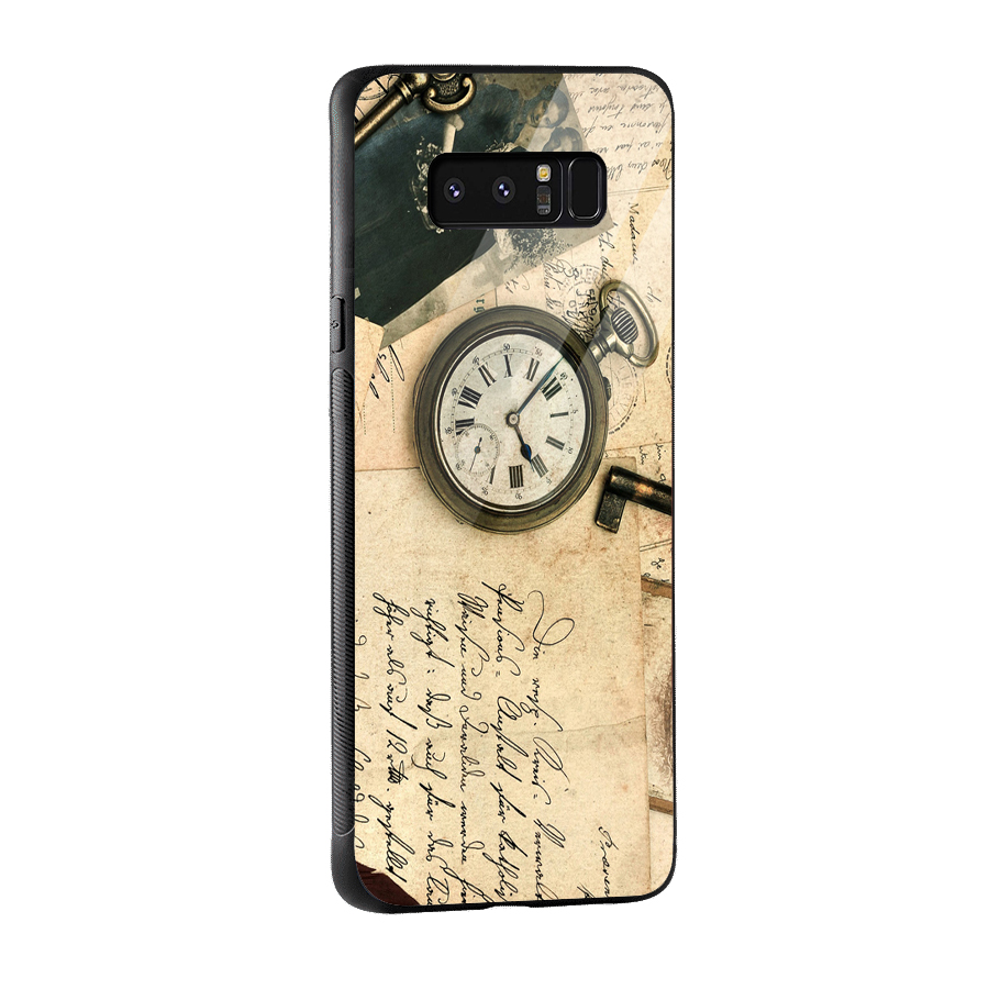 Vintage Post Cards Glass Back Case for Galaxy Note 8