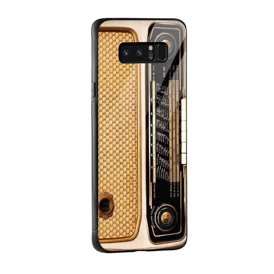 Vintage Radio Glass Back Case for Galaxy Note 8