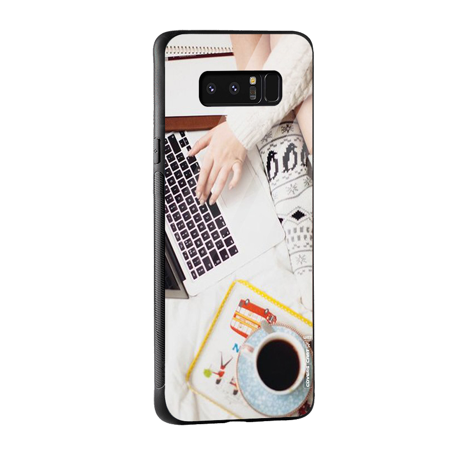 Winter Relaxation Glass Back Case for Galaxy Note 8