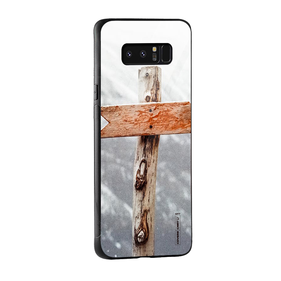 Wood And Snow Glass Back Case for Galaxy Note 8