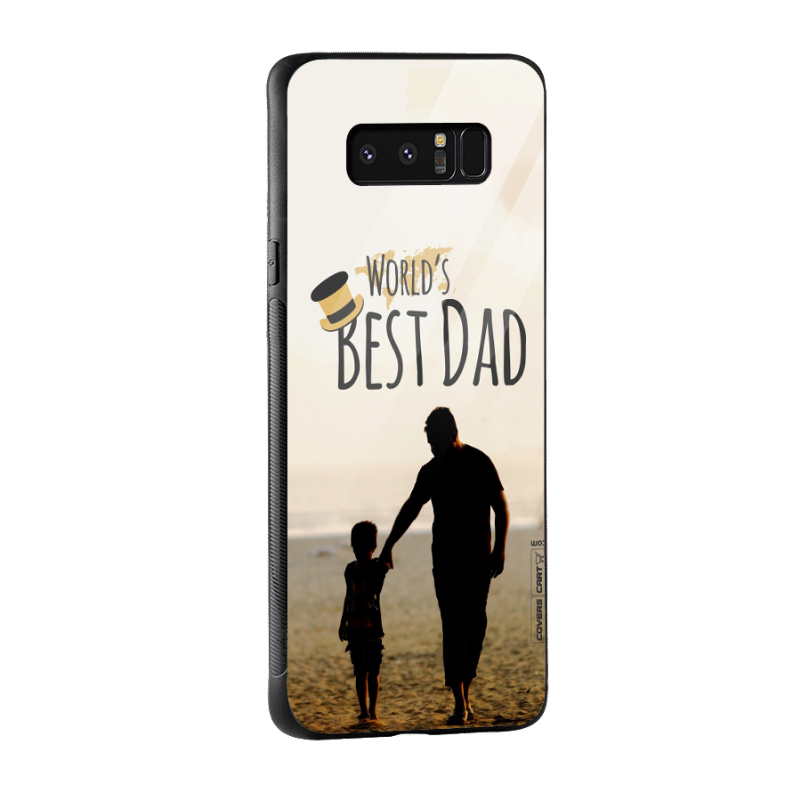Worlds Best Dad Glass Back Case for Galaxy Note 8