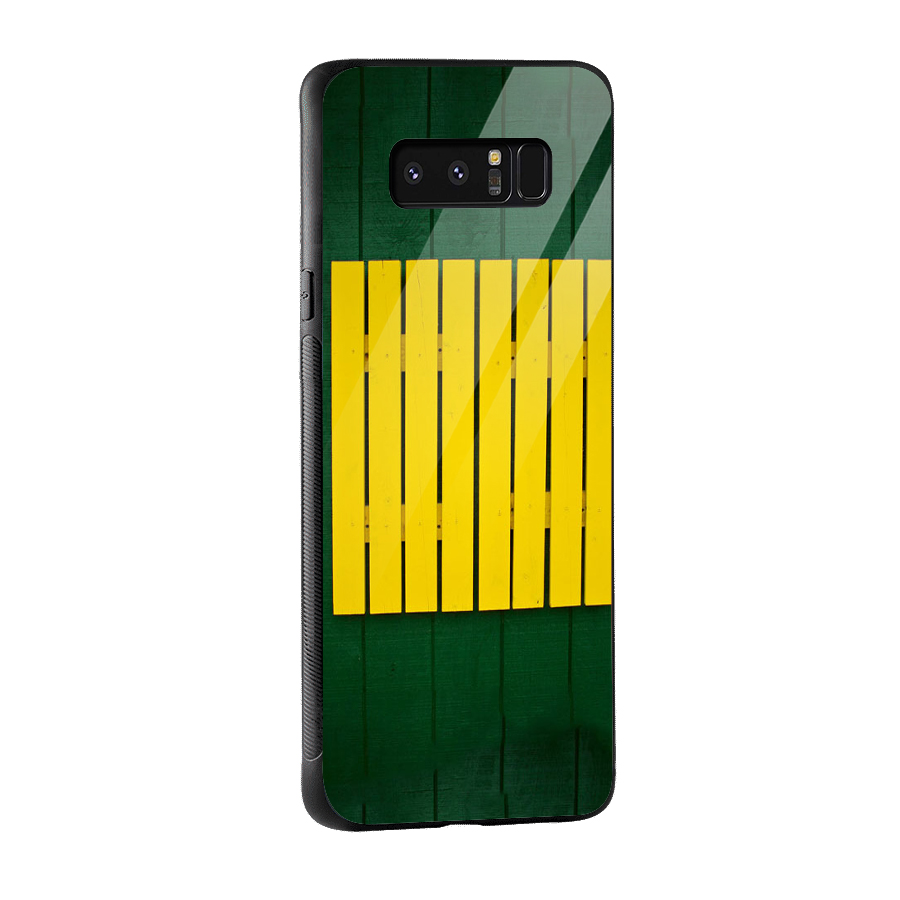 Yellow Fence Glass Back Case for Galaxy Note 8