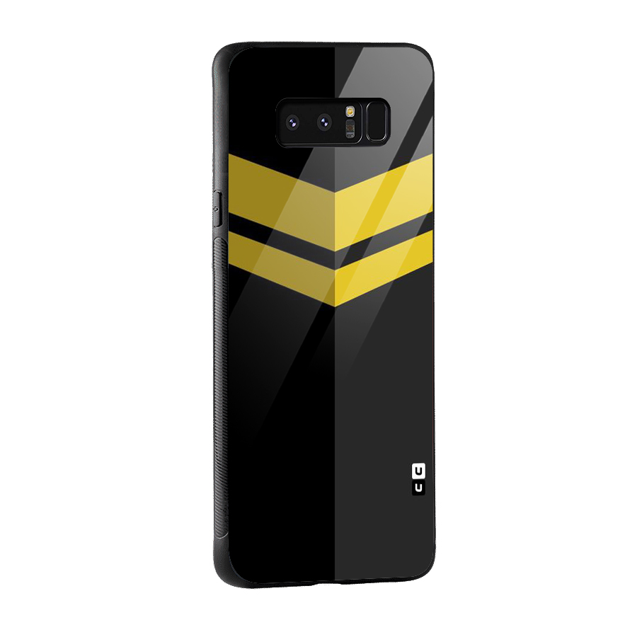 Yellow Lines Glass Back Case for Galaxy Note 8