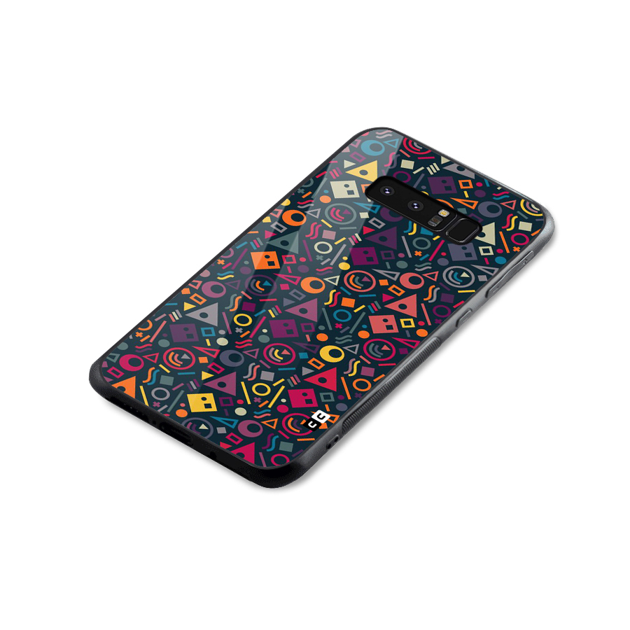 Abstract Figures Glass Back Case for Galaxy Note 8