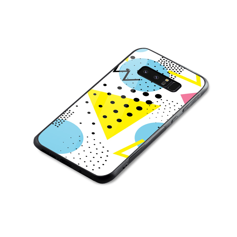 Abstract Geometry Glass Back Case for Galaxy Note 8