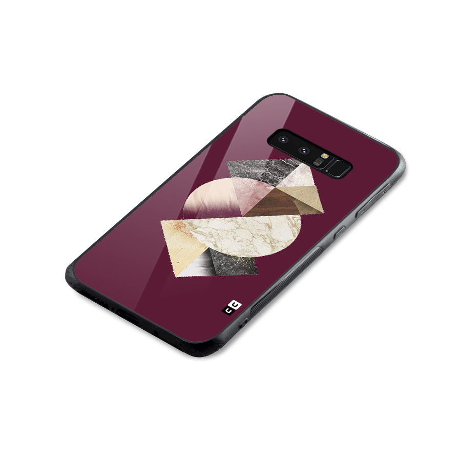 Abstract Marble Pattern Glass Back Case for Galaxy Note 8