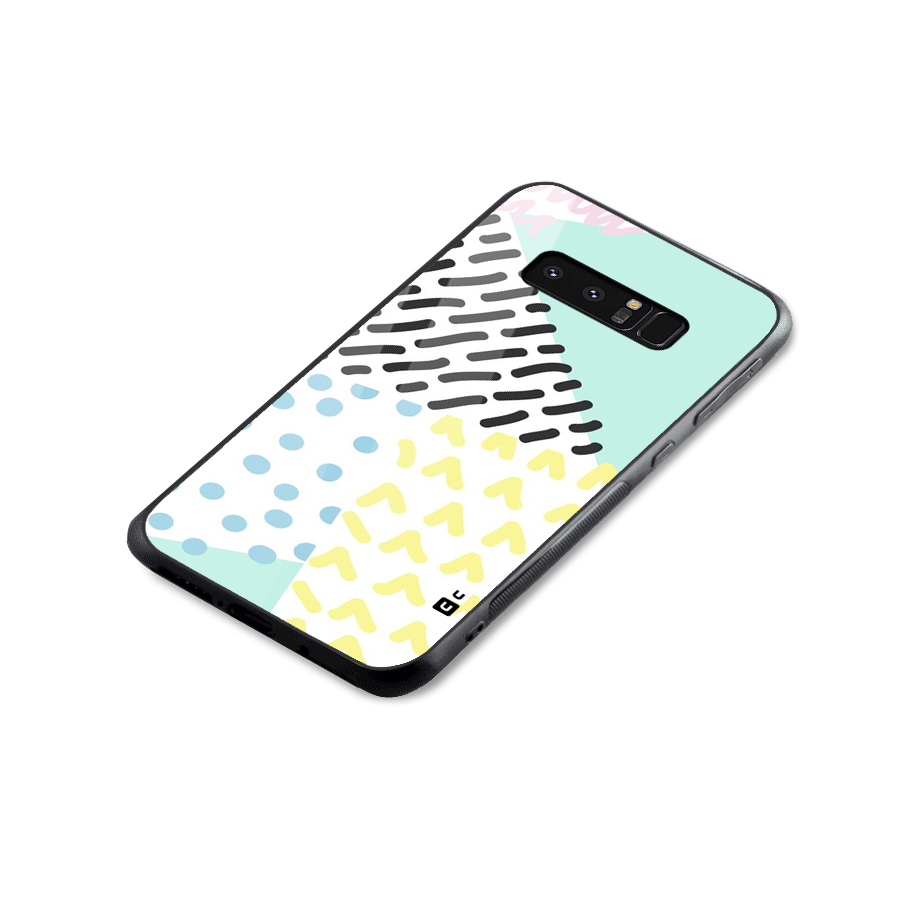 Abstract Pastel Glass Back Case for Galaxy Note 8