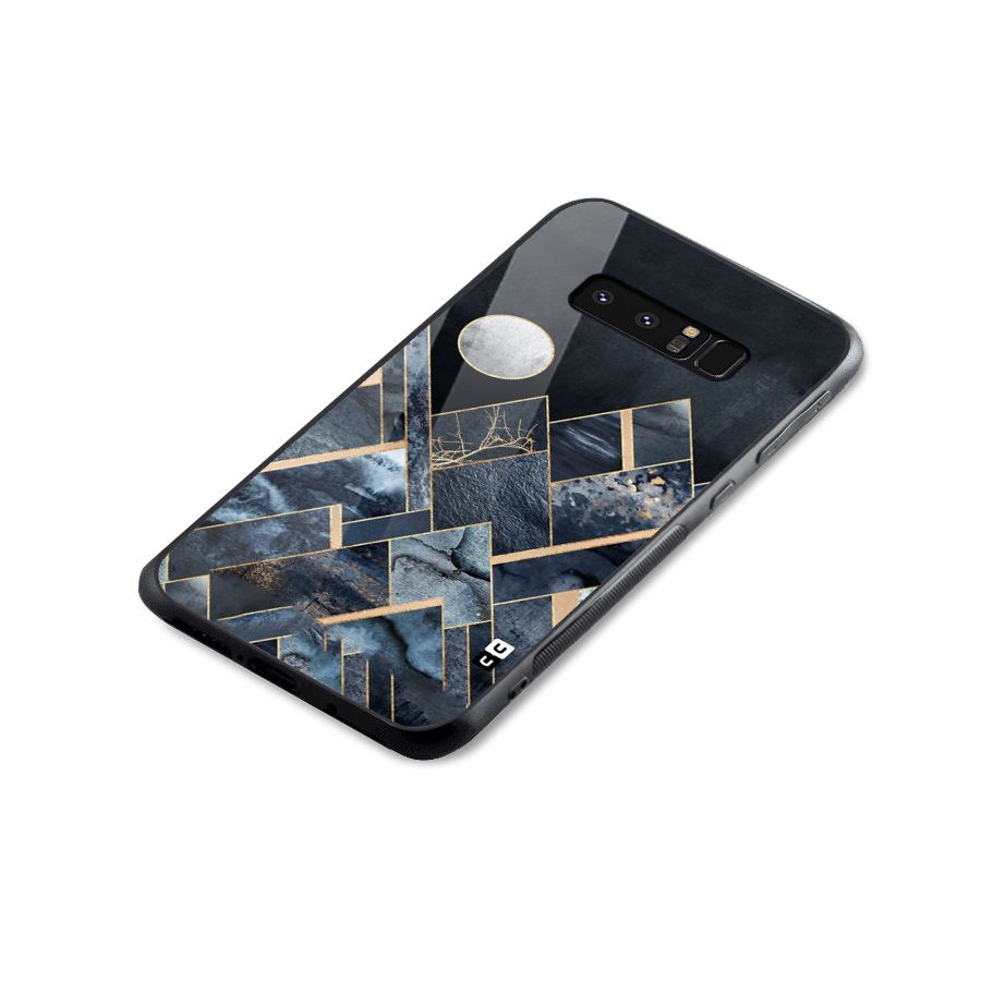Abstract Scenic Design Glass Back Case for Galaxy Note 8