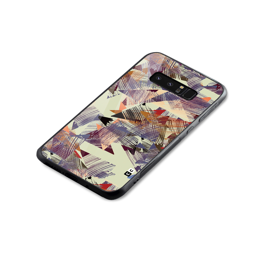 Abstract Sketch Glass Back Case for Galaxy Note 8