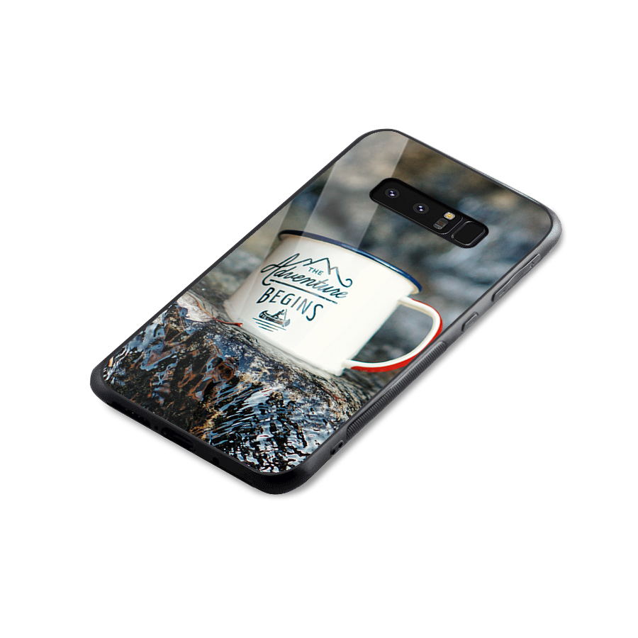 Adventure Begins Glass Back Case for Galaxy Note 8