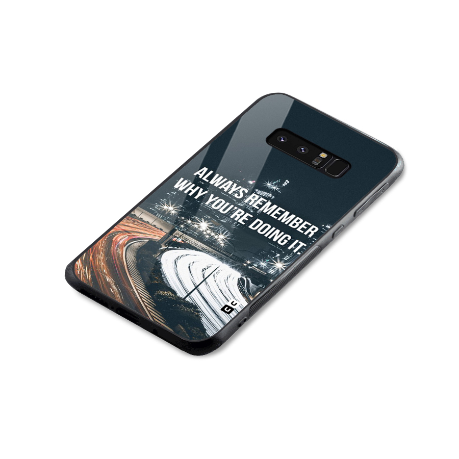 Always Remember Glass Back Case for Galaxy Note 8