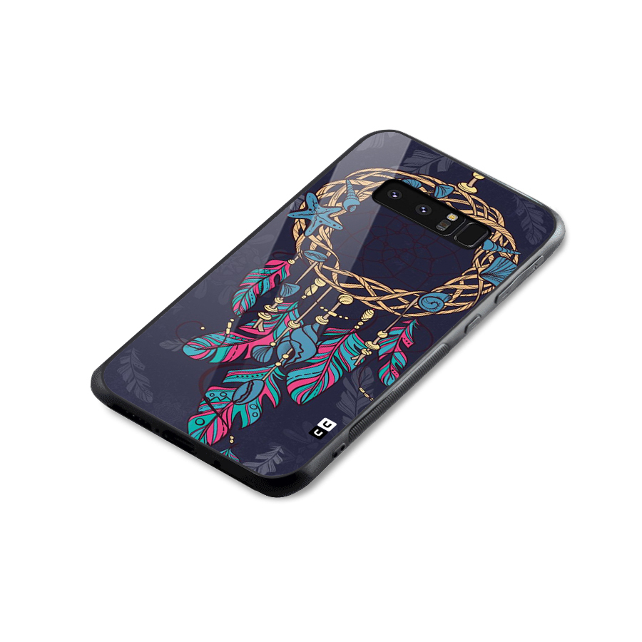 Animated Dream Catcher Glass Back Case for Galaxy Note 8
