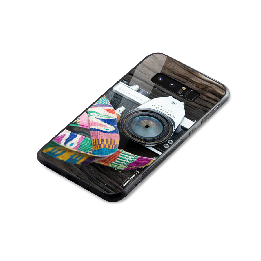 Antique Camera Glass Back Case for Galaxy Note 8
