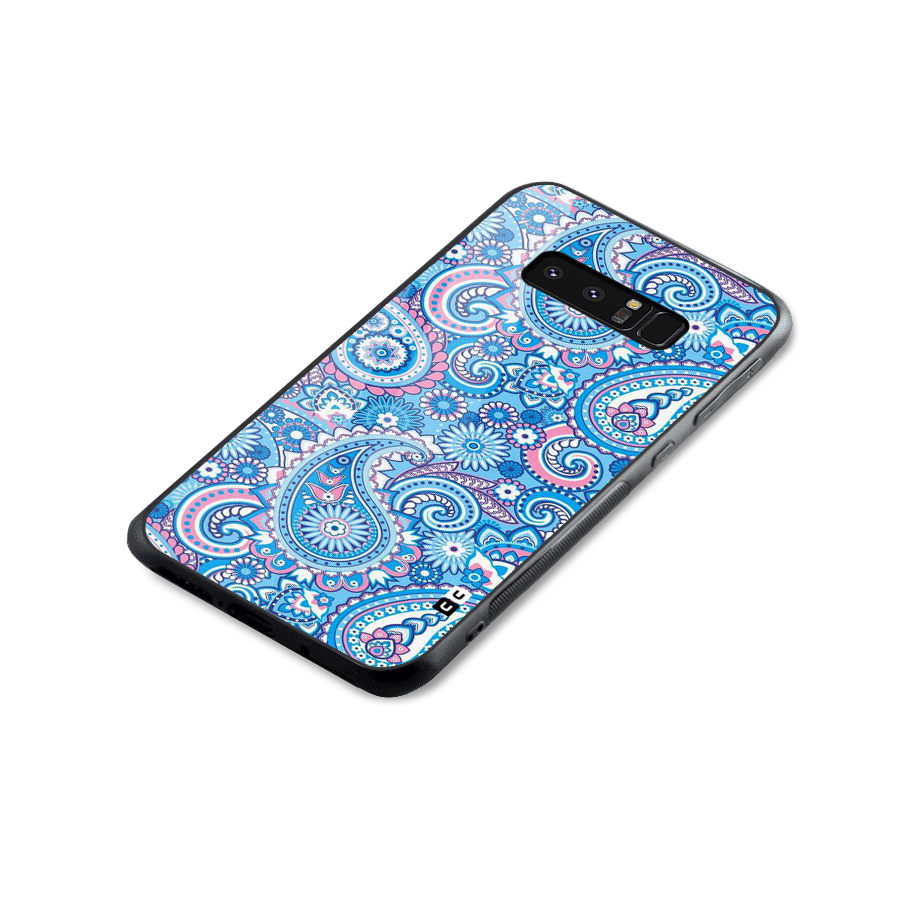 Artistic Blue Art Glass Back Case for Galaxy Note 8