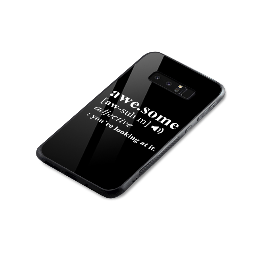 Awesome Looking at it Glass Back Case for Galaxy Note 8