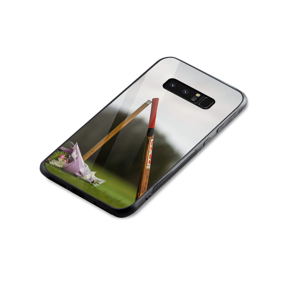 Bat Wicket Glass Back Case for Galaxy Note 8