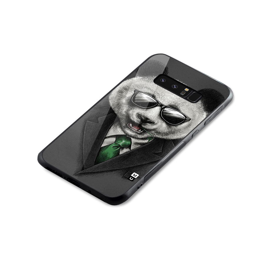 Bear Face Glass Back Case for Galaxy Note 8