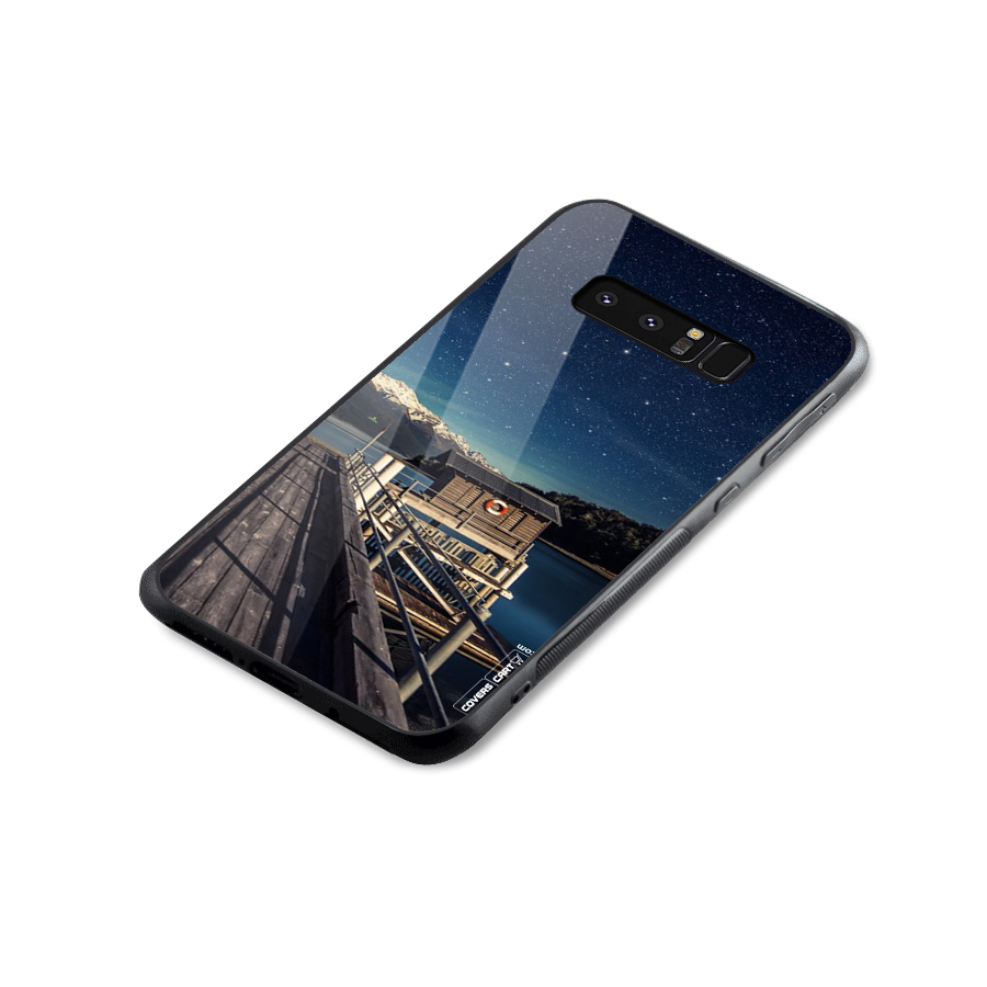 Beautiful Dock Hut Glass Back Case for Galaxy Note 8