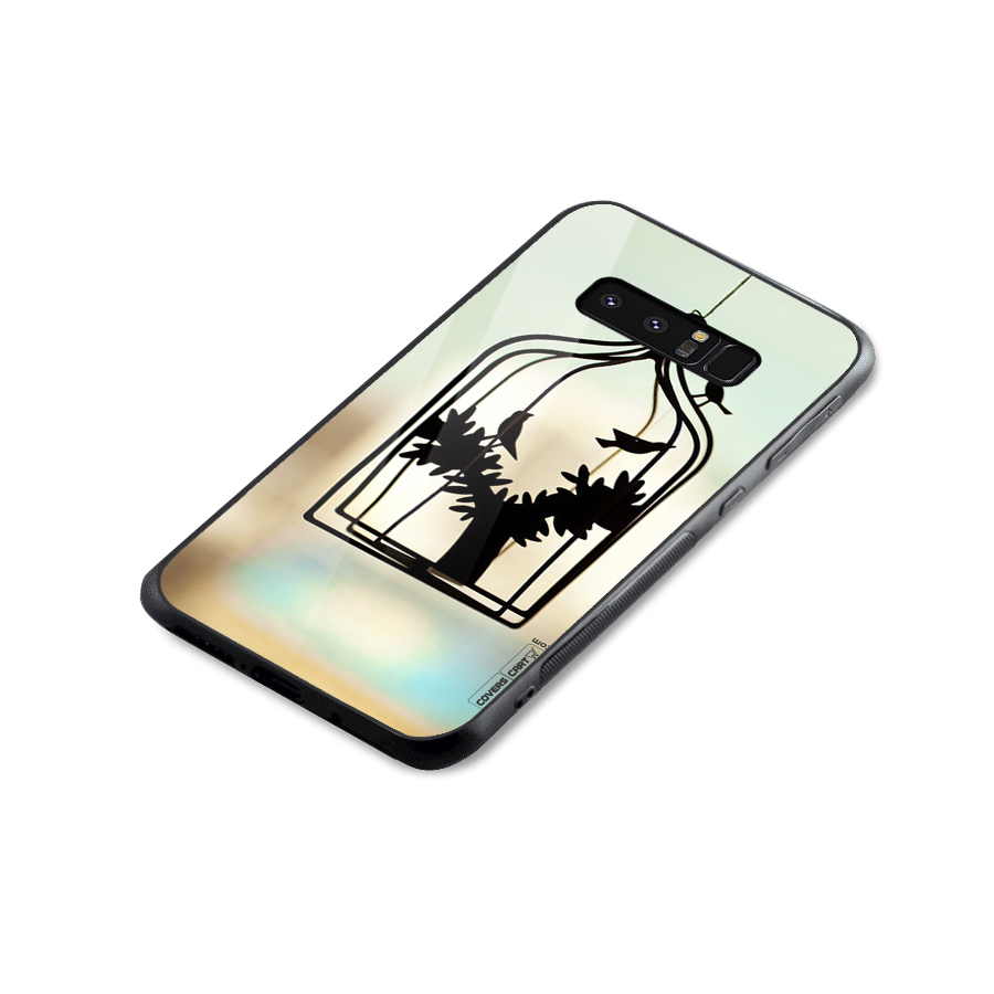 Beautiful Pegion Cage Glass Back Case for Galaxy Note 8