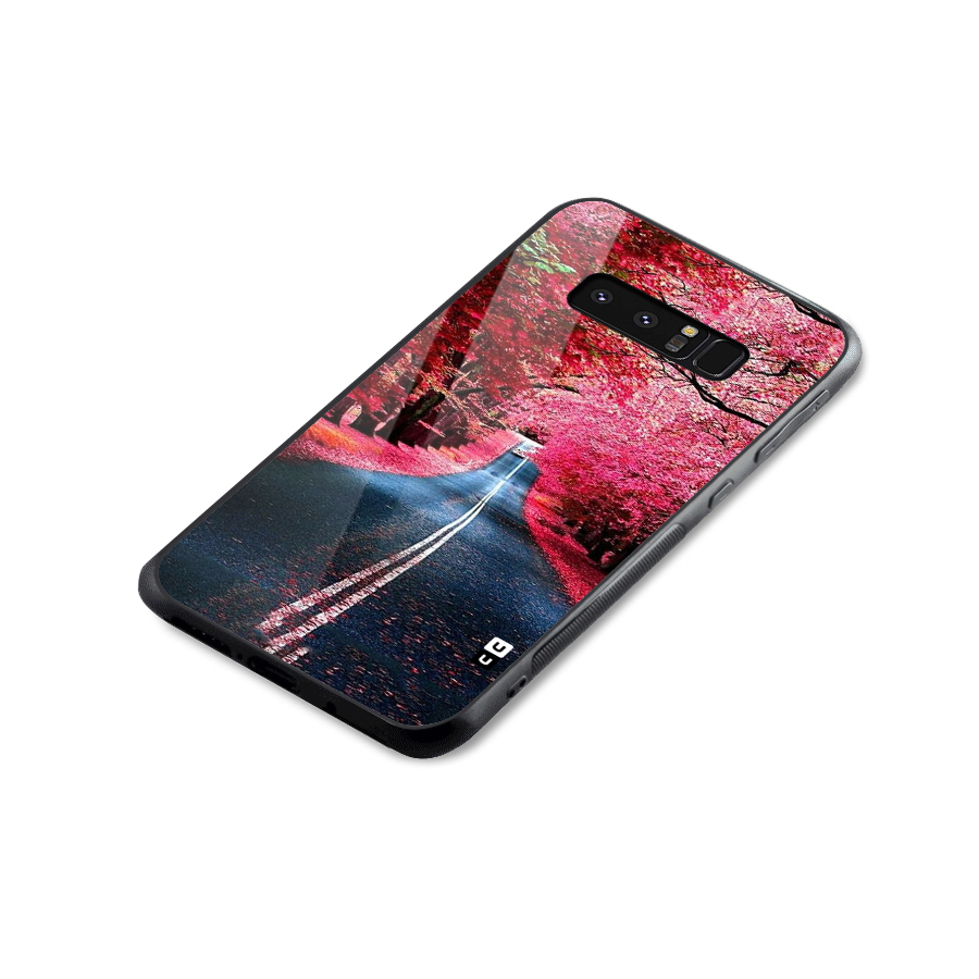 Beautiful Red Trees Glass Back Case for Galaxy Note 8