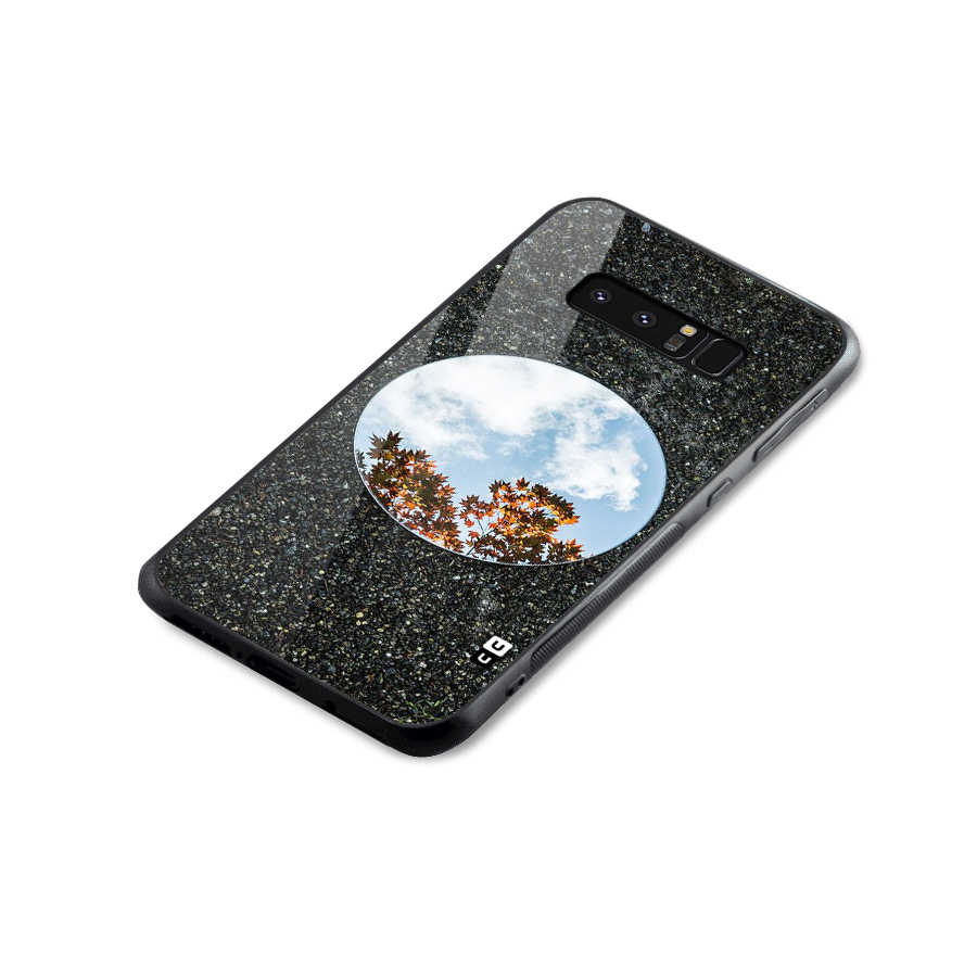 Beautiful Sky Leaves Glass Back Case for Galaxy Note 8