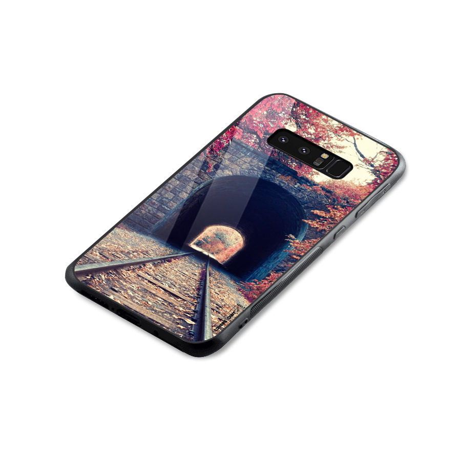 Beautiful Track Glass Back Case for Galaxy Note 8